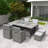 Bentlei 8 - Person Wicker Patio Dining Set with Rectangular Table , Cushions Included