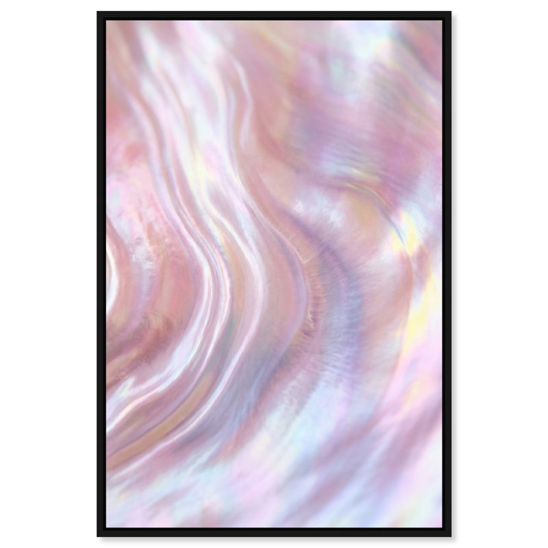Iridescent Wave Print by Oliver Gal, 25"H x 17"W, Black Floater Frame