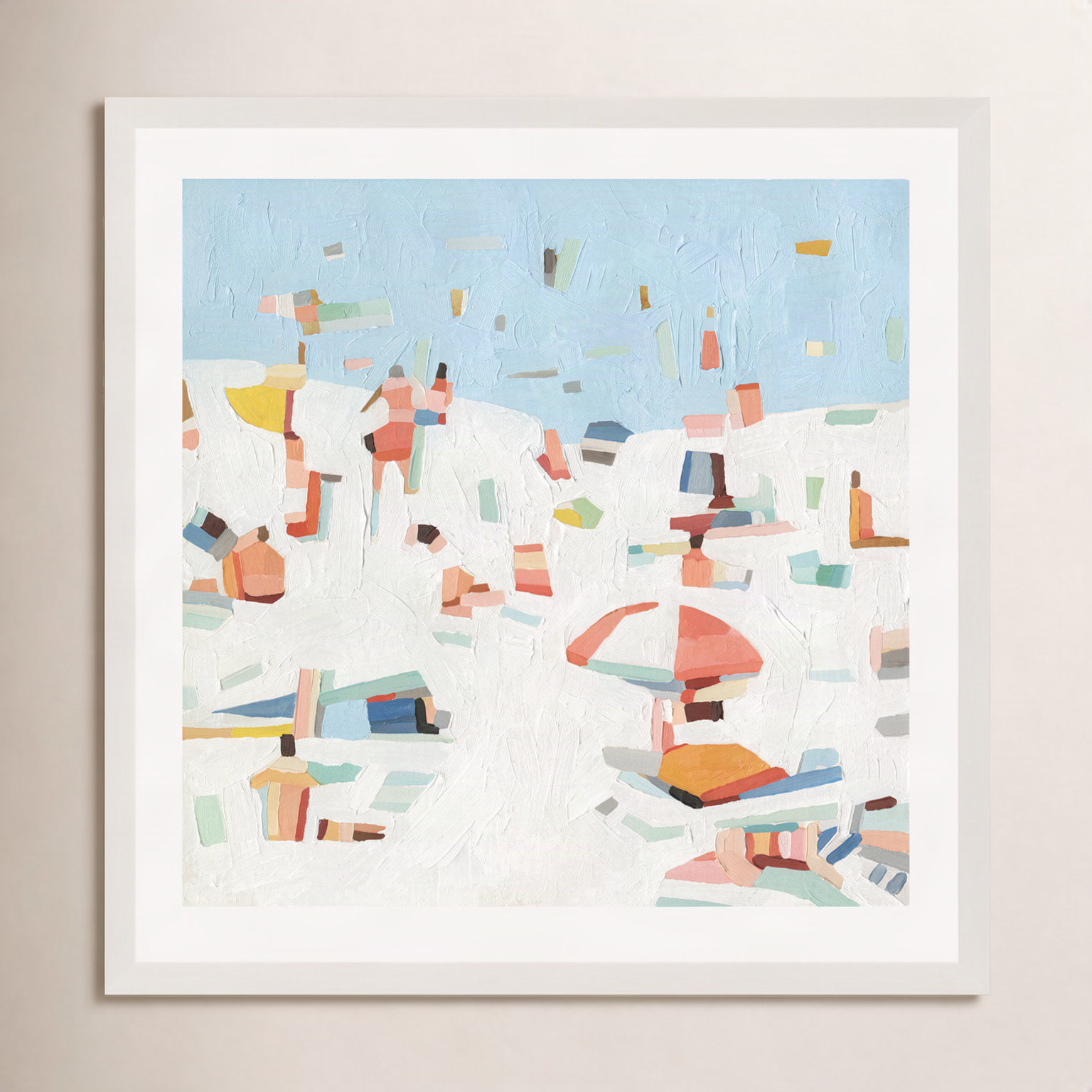 Summer Confetti III Painting by Emma Scarvey, 36"H x 36"W, White