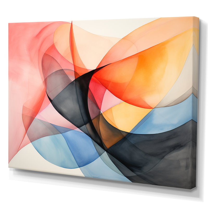 Geometric Soft Colors Patterns I - Geometric Wall Art, Wrapped Canvas, 24" H x 32" W x 1" D