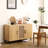 Mesh Three-Door Storage Unit - For Different Spaces Natural Cabinet Versatile For Kitchen And Beyond