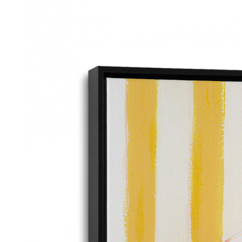 «Pink Drink Energy», ensemble de 2 impressions, 48 po x 32 po, Toile avec cadre, Noir satiné