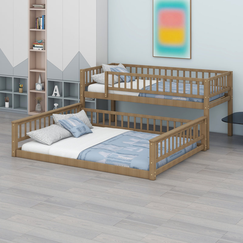 Bunk Bed With Ladder And Guardrails