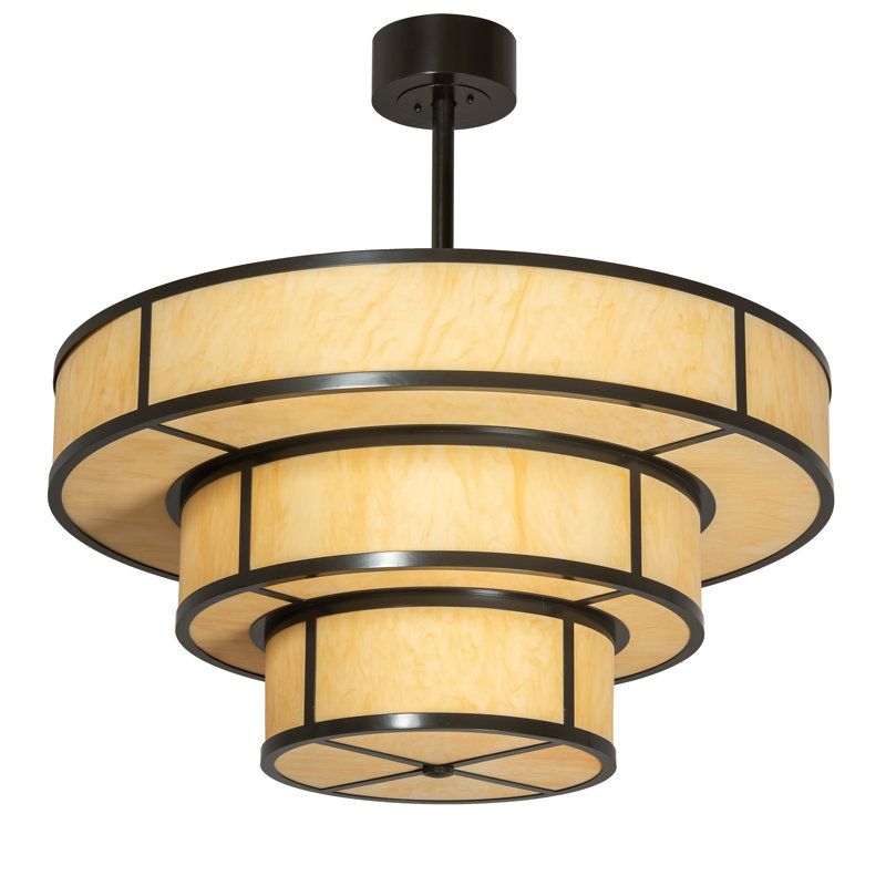 Lustre à niveaux unique et remarquable à 10 lumières Jayne