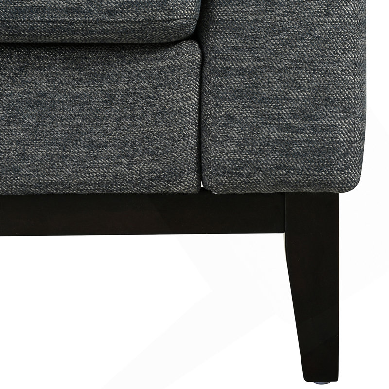 Comfy 3-Seat Upholstered Sofa, Charcoal