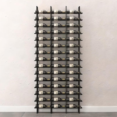 Large Wall Mount Wine Rack, 16 Tier 48 Bottle Wine Storage Organizer Display Holder, Modern Metal Wine Storage For Wine Cellars, Home Bars, Kitchens, by Orren Ellis
