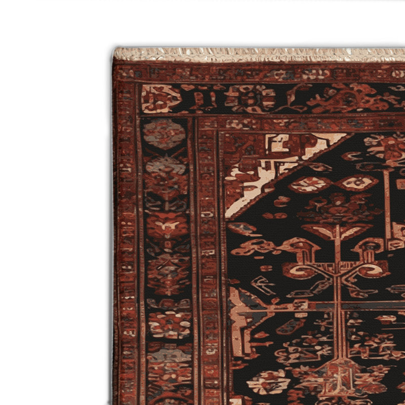 Tapis turc intérieur et extérieur brun, Rectangulaire 2 pi x 3 pi