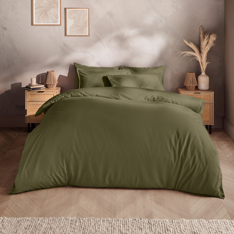 Silentnight Washed Cotton Rich Duvet Set, Single, White