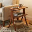 Table de bout en bois, canapé d'appoint avec tablette de rangement à 2 niveaux