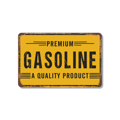 Premium Gasoline 12 Inch x 18 Inch Novelty Aluminum Sign