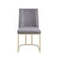 Chaises de salle à manger, chaise d'appoint rembourrée en velours, pieds en métal-741135293