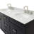 Partham 61'' Double Bathroom Vanity with Carrara Marble Top-94350907