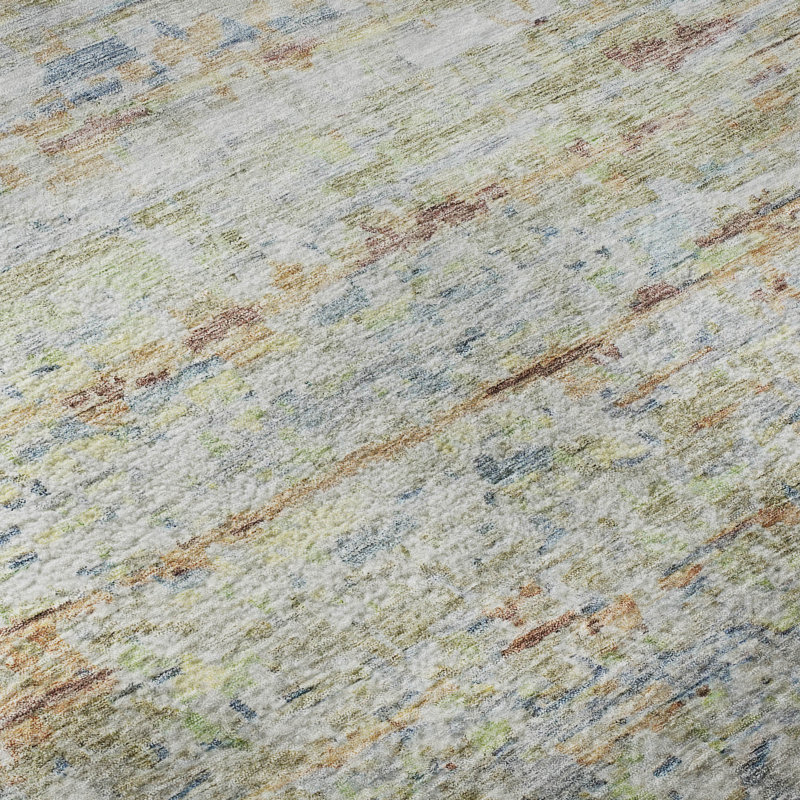 Premium Machine Washable Ducote AMF1127 Stripes Rug, Rectangle 1'8" x 2'6"