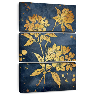 Harnek floral bleu doré