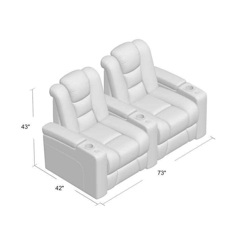 Sièges de rangée de cinéma (rangée de 2), Anthracite Smartsuede
