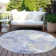 Machine Washable Indoor/Outdoor Xhevrie Denim Rug