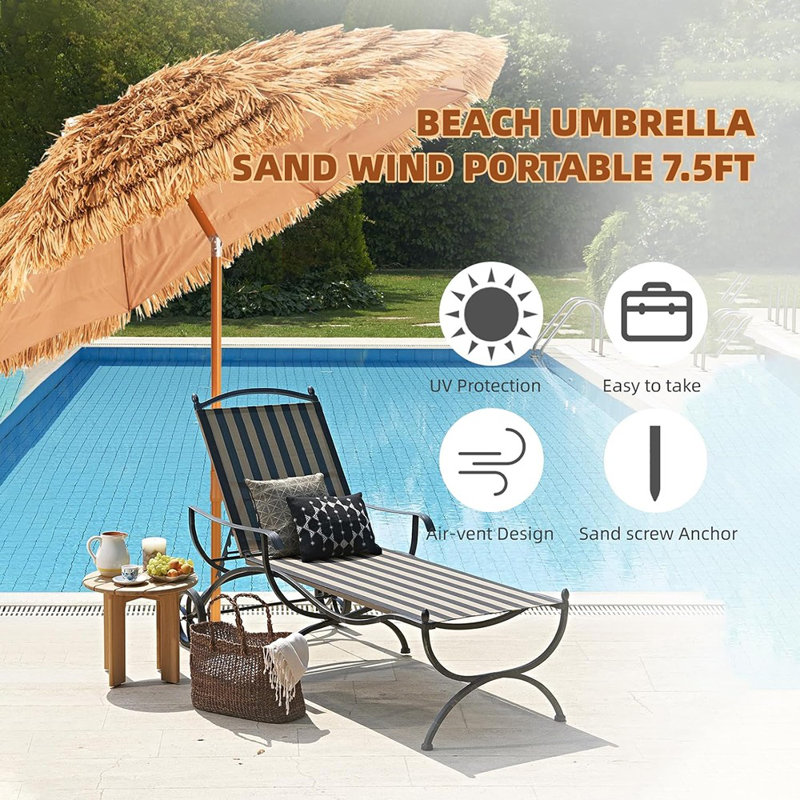 Parasol avec inclinaison, Patio Beach Umbre ...