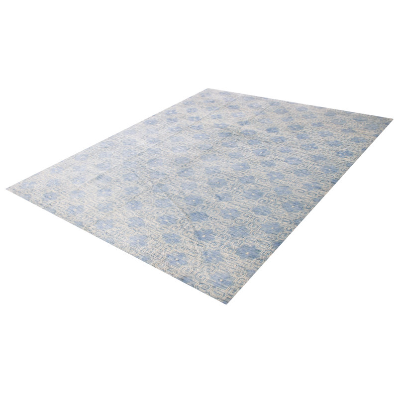 Tapis unique en laine noué à la main 9 pi x 12 pi 1 po nouvel âge Boniface