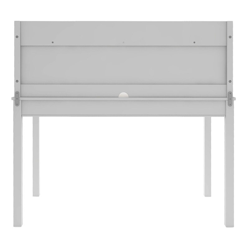 Gray Wooden Kids' Desk with Hutch and Chair Set