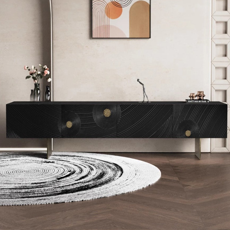 Meuble télé de style américain rétro style industriel, H 19,69 po x l 86,61 po x P 17,72 po