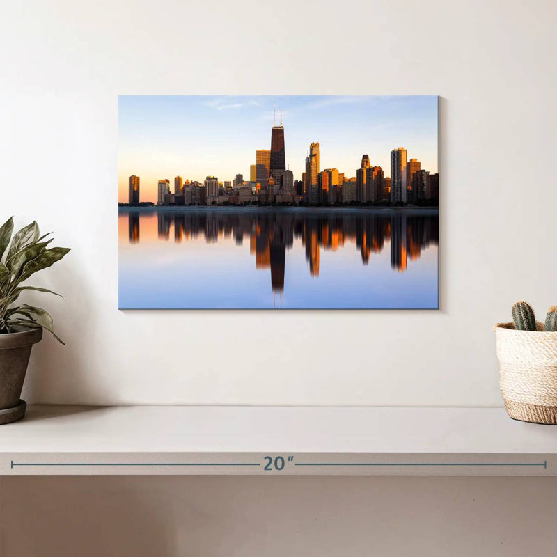 Sirci Chicago City Wispy Reflection, H 8 po x l 12 po