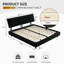 Base de lit grand, lit plateforme en chenille, noir-766024024-766024027