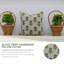 Coussin décoratif en lin naturel à motif de blocs Fabho Fabividine - 14 x 20-988513585-988527186