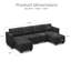 Canapé modulaire en chenille en U 6 places Shazier-1890484709