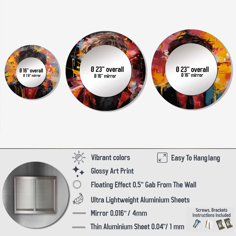 Cantura Metal Round Mirror