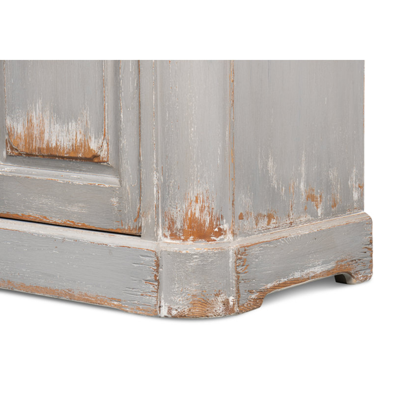 119'' W Solid Wood Sideboard, Antique Swedish Gray