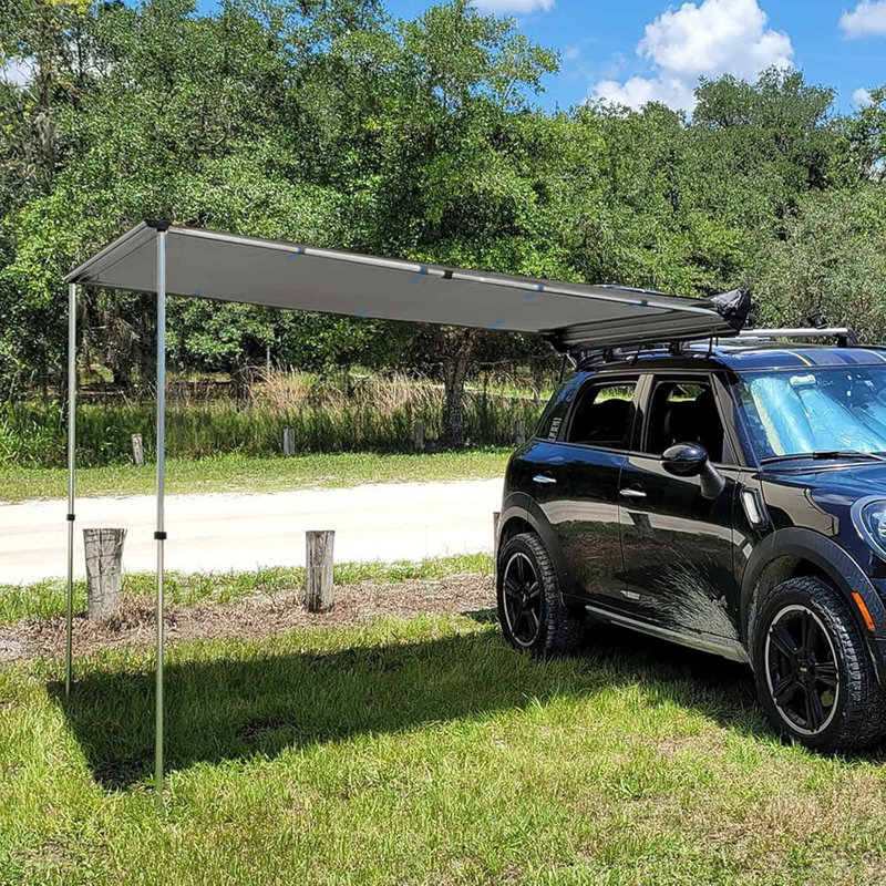Yescom 6.7X8.2Ft Car Side Awning Pu2000mm UV50+, 84"H x 55"W x 84"D, Gray