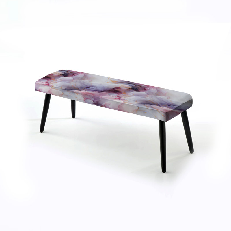 Enchanted Light Marble Mist - Banc rembourré en marbre noir