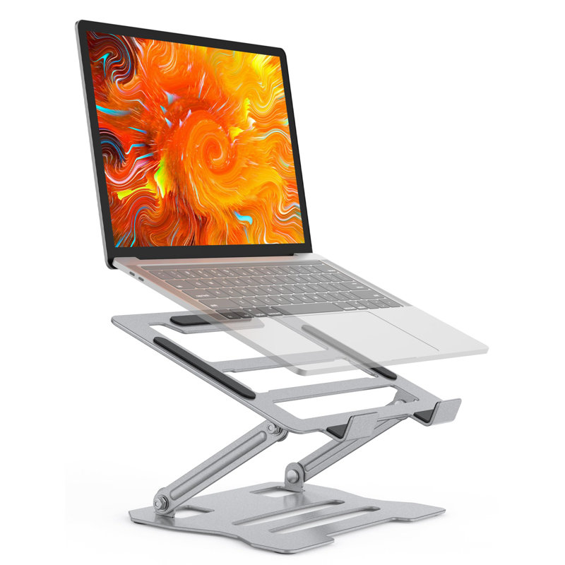 Support réglable pour ordinateur portable, argent