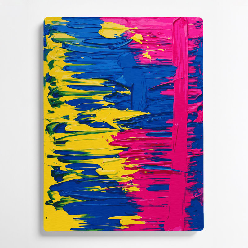 Art mural abstrait en métal 41, H 11 po x l 14 po