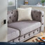 Canapés modernes en velours, structure en bois, mobilier de salon chic
