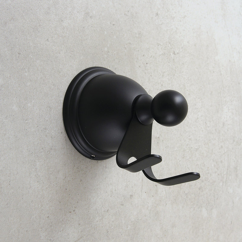 Kingston Brass Restoration Robe Hook, Matte Black