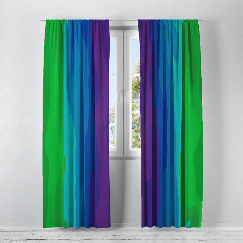 Panneaux de rideaux semi-transparents Ombre, l 40 po x L 82 po