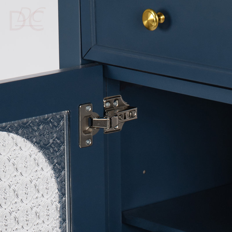 Armoire de salle de bain 35,6 ", seule armoire, Bleu