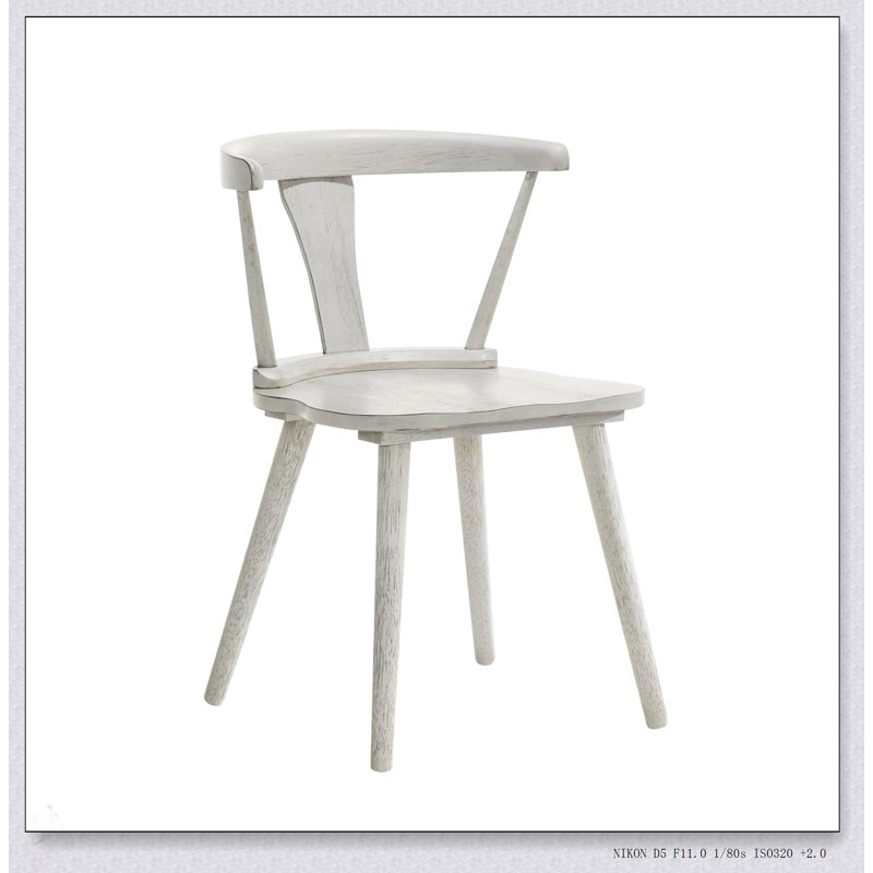 Ensemble de chaises de salle à manger rustiques 2 pièces, structure en bois massif, design moderne de ferme, assemblage facile