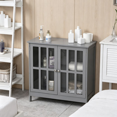 Sideboard Buffet, Storage Cabinet, Gray Cabinet