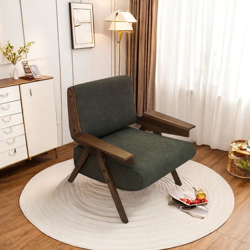 Chaise confortable en bois de frêne respirant