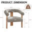  Chaise rembourrée avec accoudoirs demi-tonneau-752395748