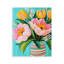Plaque murale fleurs et rayures printanières, design par Petal Prints Design