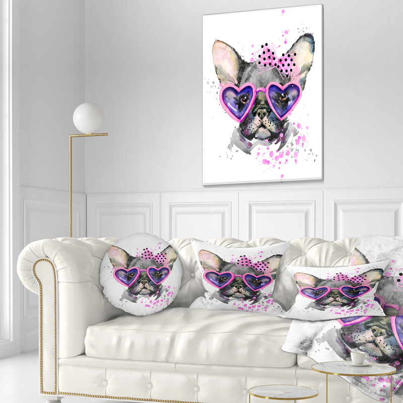 Coussin lombaire pour animaux jolies avec verres