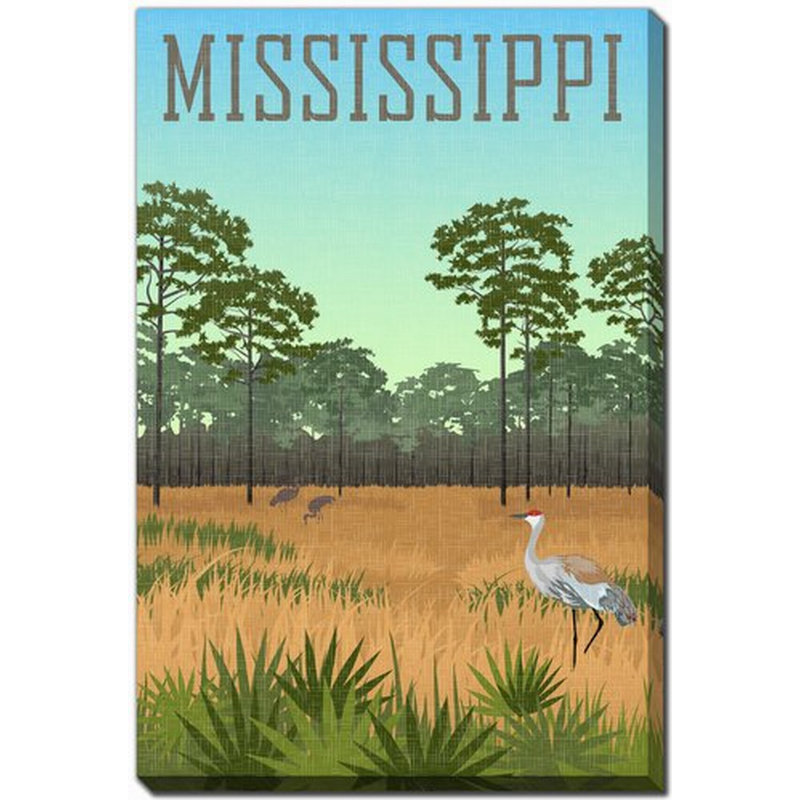 Mississippi State Poster, 28" H x 22" W
