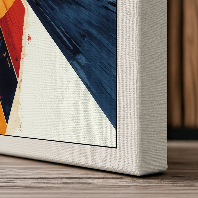 Starburst Geometry Geometric - Wrapped Canvas, 24x16 - 61.0 x 40.6 cm, Cream Border