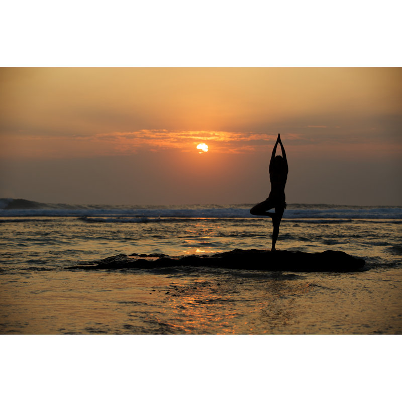 Yoga par Woman Silhouette par Dislentev - photographie sur toile tendue, H 8 po x l 12 po
