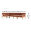 Canapé modulaire d'extérieur en teck 5 pièces avec coussins Sunbrella Haven-72605247