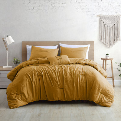 Modern Threads - Beck Comforter Set - Down Alternative Brushed Microfiber - Elegant All Season Bedspread Set - includes Comforter, Shams, & Decorative Pillow