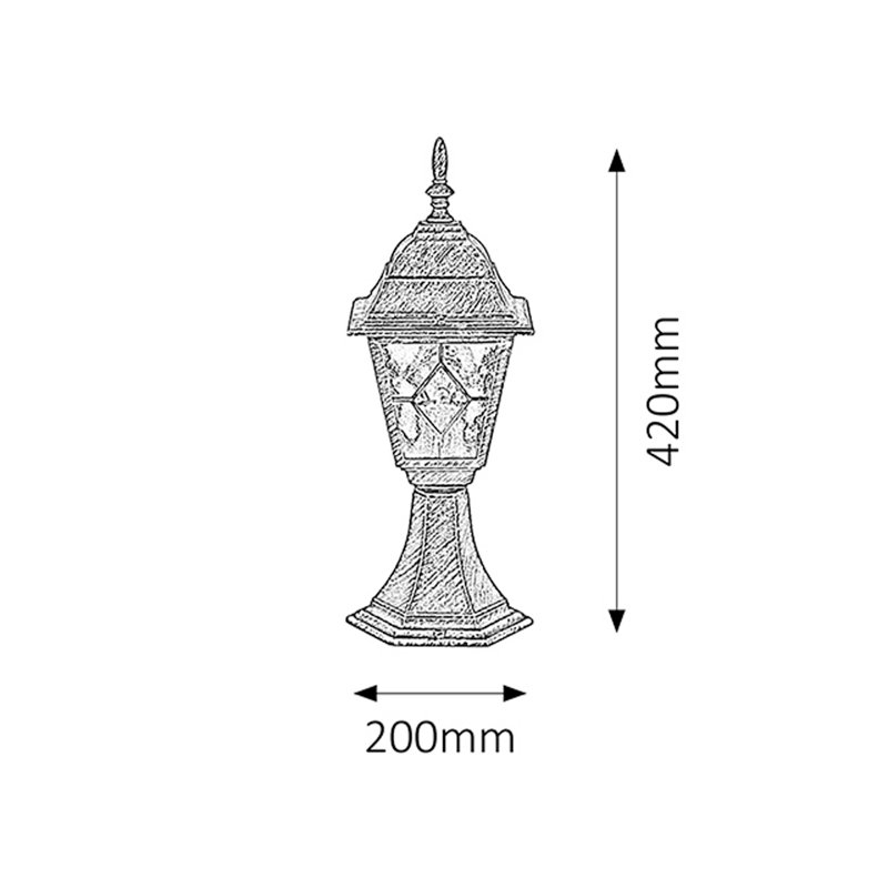 Hallam Transparent Lamp Post (Full)